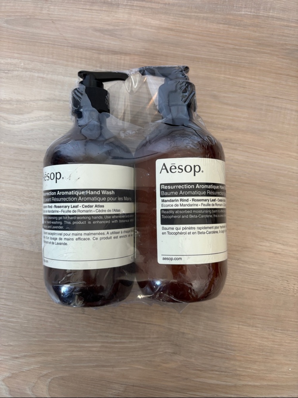 NEW - Aesop Resurrection Hand Wash and Hand Balm set